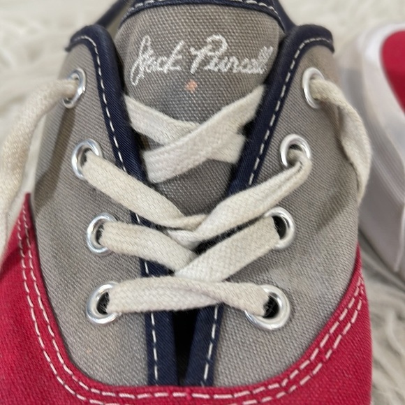Converse Jack Purcell Signature Series CVO Ox Two-Tone RED/GRAY Canvas Unisex - Picture 11 of 12